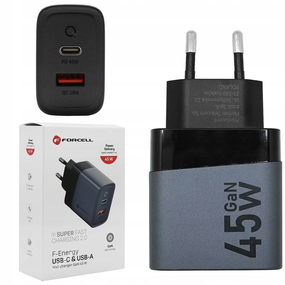 RÝCHLA SIEŤOVÁ NABÍJAČKA TELEFÓNU PRE SAMSUNG 45W